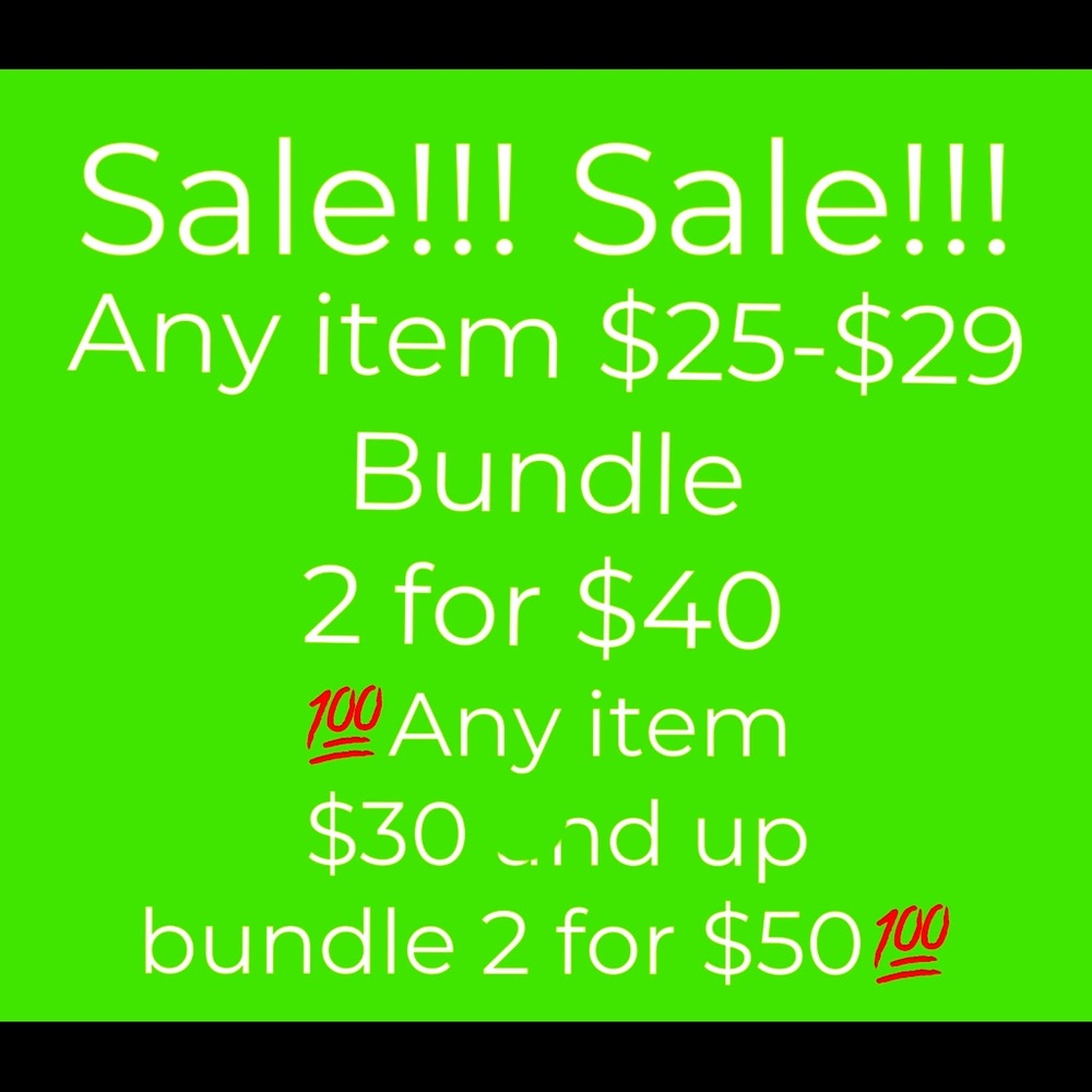 Sale!! Sale!! Sale!!